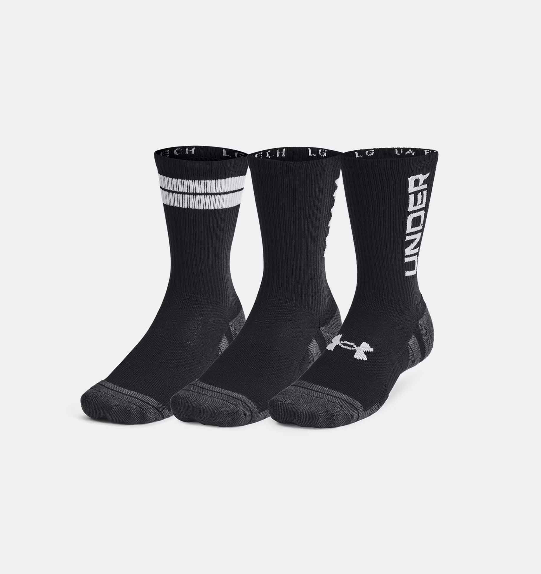 UA Performance Tech Unisex Crew Socks - 3 Pack