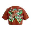 Phoenix Core Edit Crop Oversize T-shirt - Rust