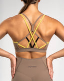 Apes Essentials Soutien-gorge Lacets Taupe/Jaune