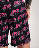 <tc>Apes</tc> Short monogrammé - Noir/Rose