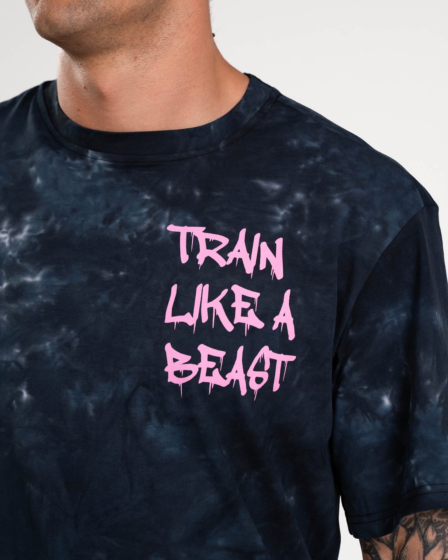 Oversized T-shirt <tc>Apes Lab.</tc> Tie Dye Black