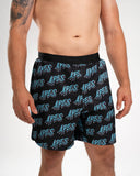 <tc>Apes</tc> Short monogrammé noir/bleu ciel