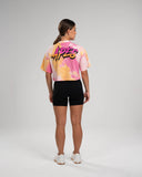T-shirt Crop Oversize Apes Lab. Tie Dye Tropical