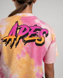 T-shirt Crop Oversize Apes Lab. Tie Dye Tropical