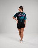 T-shirt Crop Oversize Apes Lab. Tie Dye Sky Blue