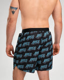 <tc>Apes</tc> Short monogrammé noir/bleu ciel