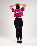 T-shirt Crop Oversize Apes Lab. Tie Dye Pink
