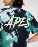 T-shirt Crop Oversize Apes Lab. Tie Dye Green