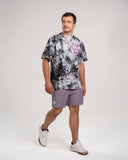 T-shirt oversize <tc>Apes Lab.</tc> Tie-dye noir et blanc