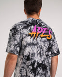 T-shirt oversize <tc>Apes Lab.</tc> Tie-dye noir et blanc