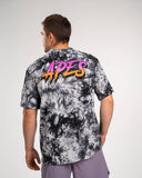 T-shirt oversize <tc>Apes Lab.</tc> Tie-dye noir et blanc