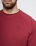 Apes Basics Camiseta oversize raglán - Burdeos