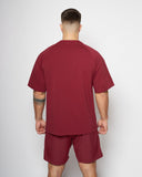 Apes Basics Camiseta oversize raglán - Burdeos