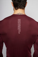 Apes Essentials Tshirt Manches Longues Skin Compression - Velours Rouge
