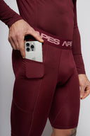 Apes Essentials Short de Compression Skin - Velours Rouge