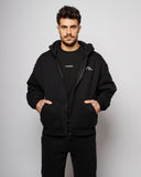 Apes Essentials UNIT Boxy Double Zip Hoodie - Black