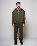 Apes Essentials UNIT Boxy Double Zip Hoodie - Dark Gray