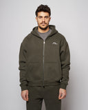 Apes Essentials UNIT Boxy Double Zip Hoodie - Dark Gray