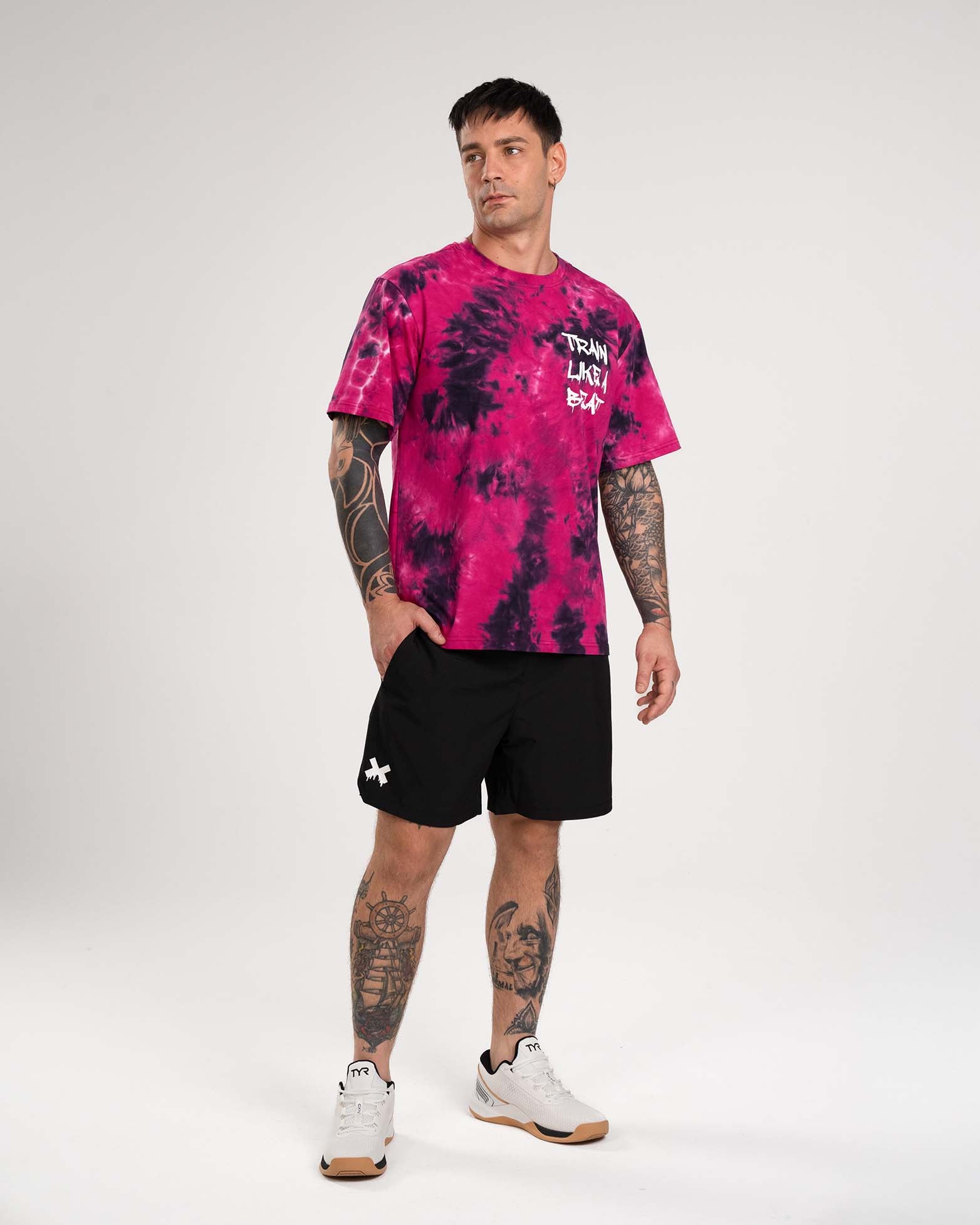 Camiseta de gran tamaño <tc>Apes Lab.</tc> Tie Dye rosa