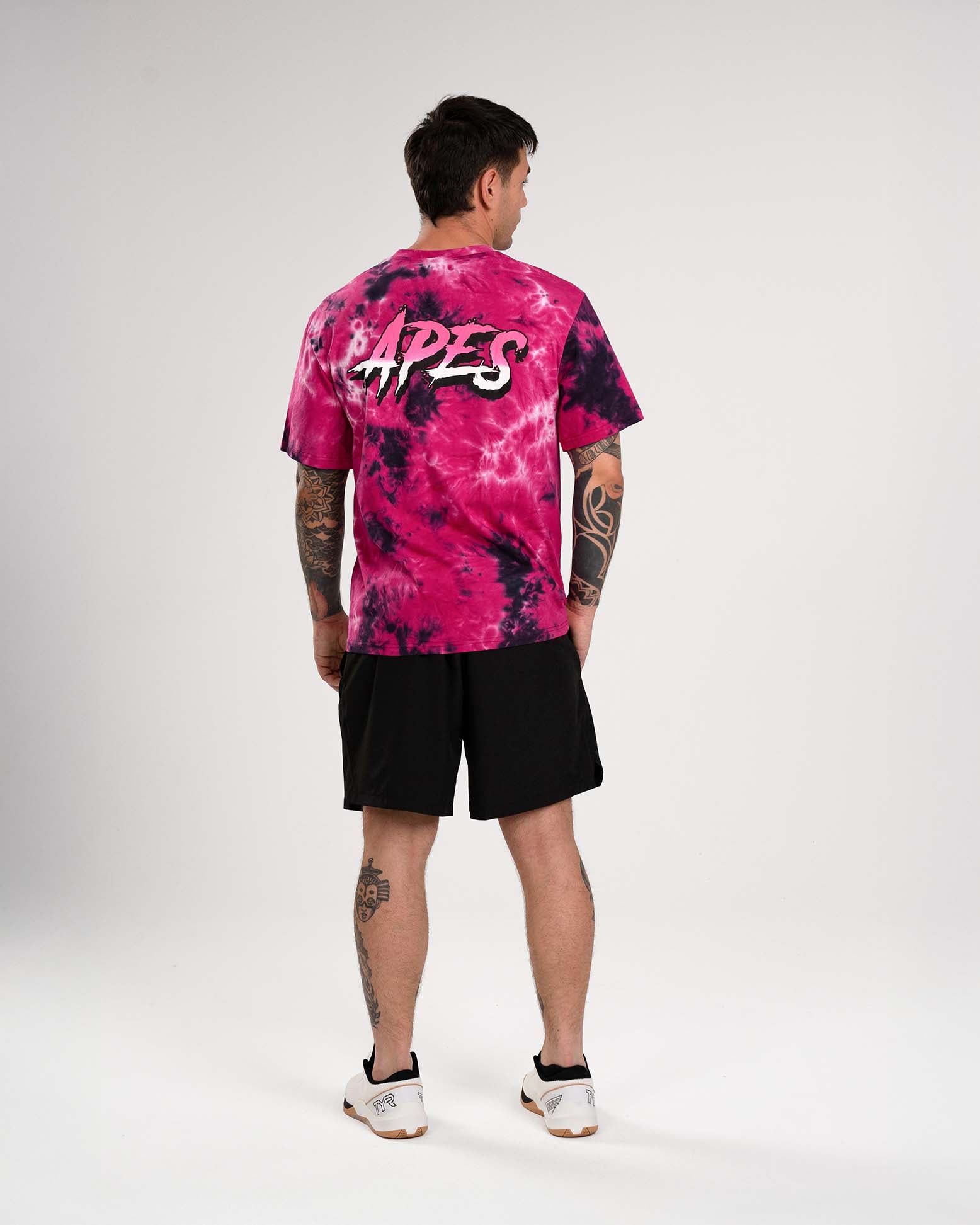 Camiseta de gran tamaño <tc>Apes Lab.</tc> Tie Dye rosa
