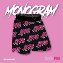 <tc>Apes</tc> Short monogrammé - Noir/Rose