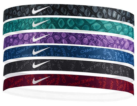Pack de 6 cintas para la cabeza estampadas de Nike