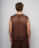 Training Mesh Tank - Chocolate Brown