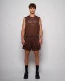 Training Mesh Tank - Chocolate Brown