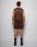 Training Mesh Tank - Chocolate Brown