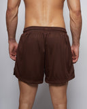 Shorts de Malla 5" - Marrón Chocolate