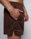 Shorts de Malla 5" - Marrón Chocolate