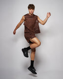 Training Mesh Tank - Chocolate Brown