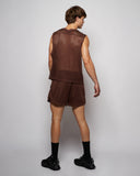 Training Mesh Tank - Chocolate Brown