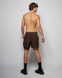 Pantalón Corto Híbrido 5" 2en1 - Marrón Chocolate