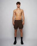 Pantalón Corto Híbrido 5" 2en1 - Marrón Chocolate