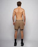 Pantalón corto híbrido 5'' 2 en 1 - Taupe