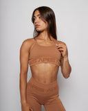 Seamless Cross Bra - Honey