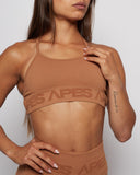 Seamless Cross Bra - Honey