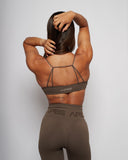Twisted Seamless Bra - Coffee Bean