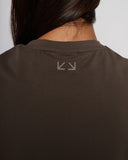 Low Logo Crop Tank - Coffee Bean