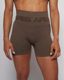 Seamless Push-Up Biker Shorts - Coffee Bean