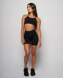 Seamless Push-Up Biker Shorts - Black