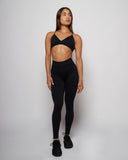 Nahtlose Push-Up-Leggings – Schwarz