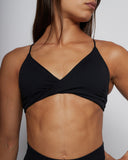 Twisted Seamless Bra - Black