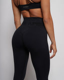 Legging push-up sans couture noir