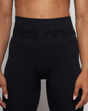 Nahtlose Push-Up-Leggings – Schwarz