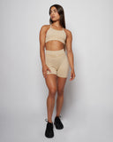 Seamless Cross Bra - Bone White