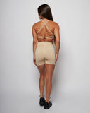 Seamless Cross Bra - Bone White