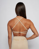 Seamless Cross Bra - Bone White