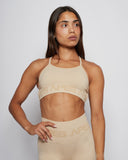 Seamless Cross Bra - Bone White